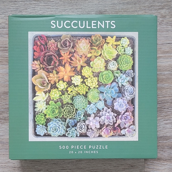 Rainbow Succulent 500 Piece Puzzle, New With Tags - Picture 1 of 5